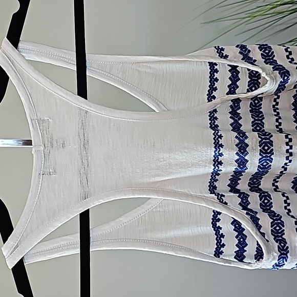 Sam Edelman Blue Embroidered Racerback Tank - Picture 6 of 9